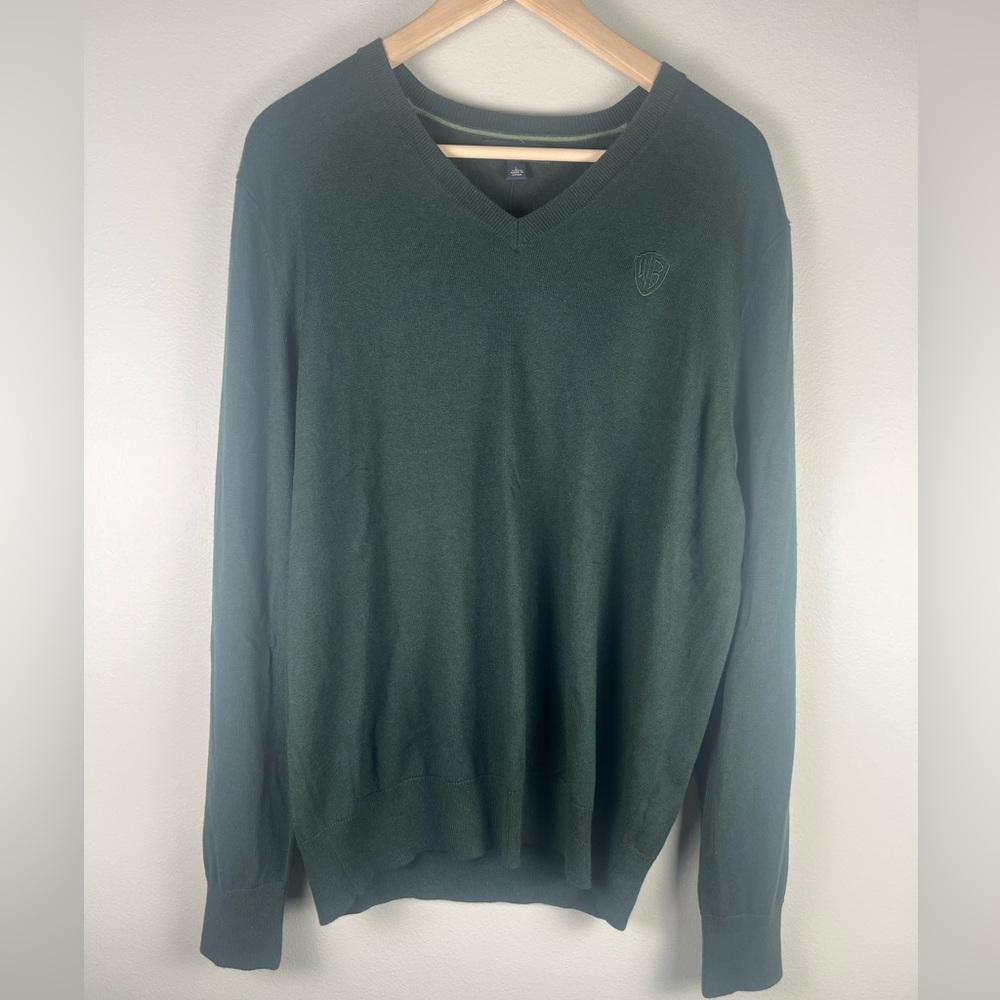 Banana Republic Sweater Warner Brothers Mens Large Blue Silk Cashmere NWT